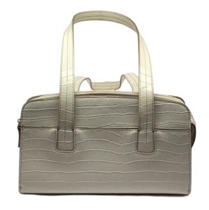 Liz Claiborne Crazy Horse Women's White Shoulder Multi-Compartment Purse Bag